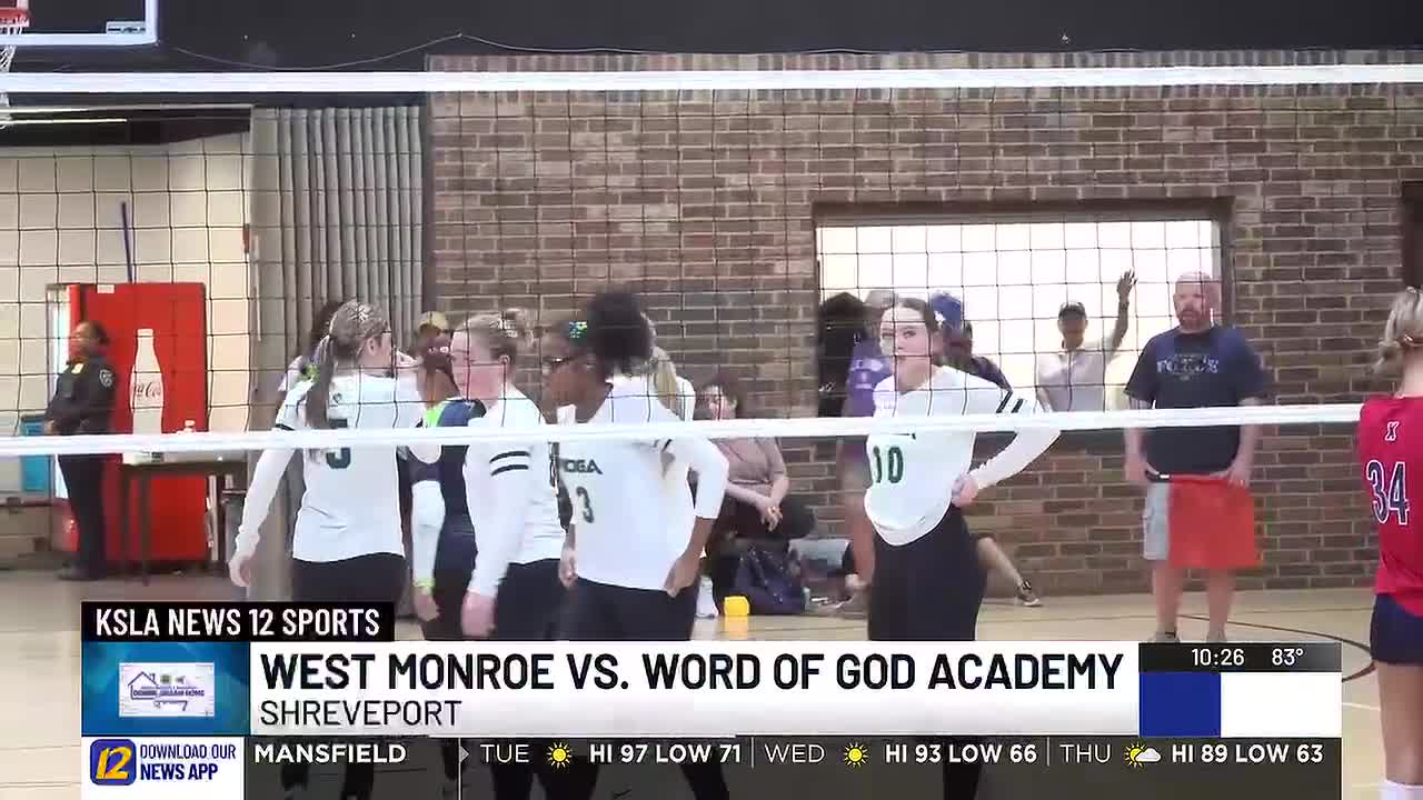 West Monroe Defeats Word of God in Volleyball Match