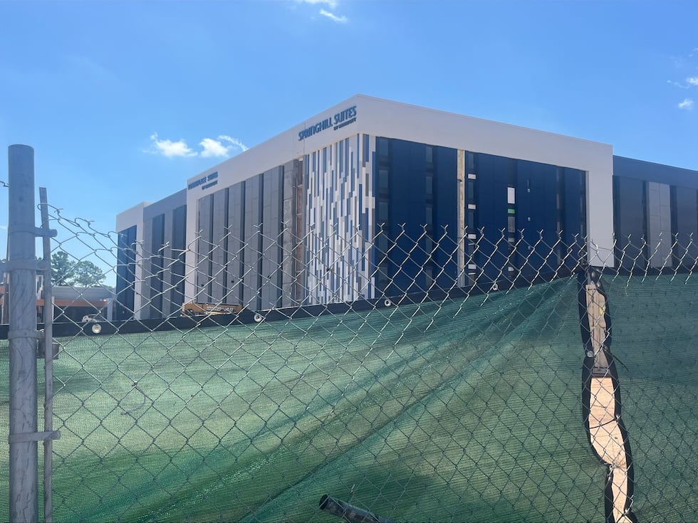 The SpringHill Suites by Marriott on E 70th Street in Shreveport has been under construction...
