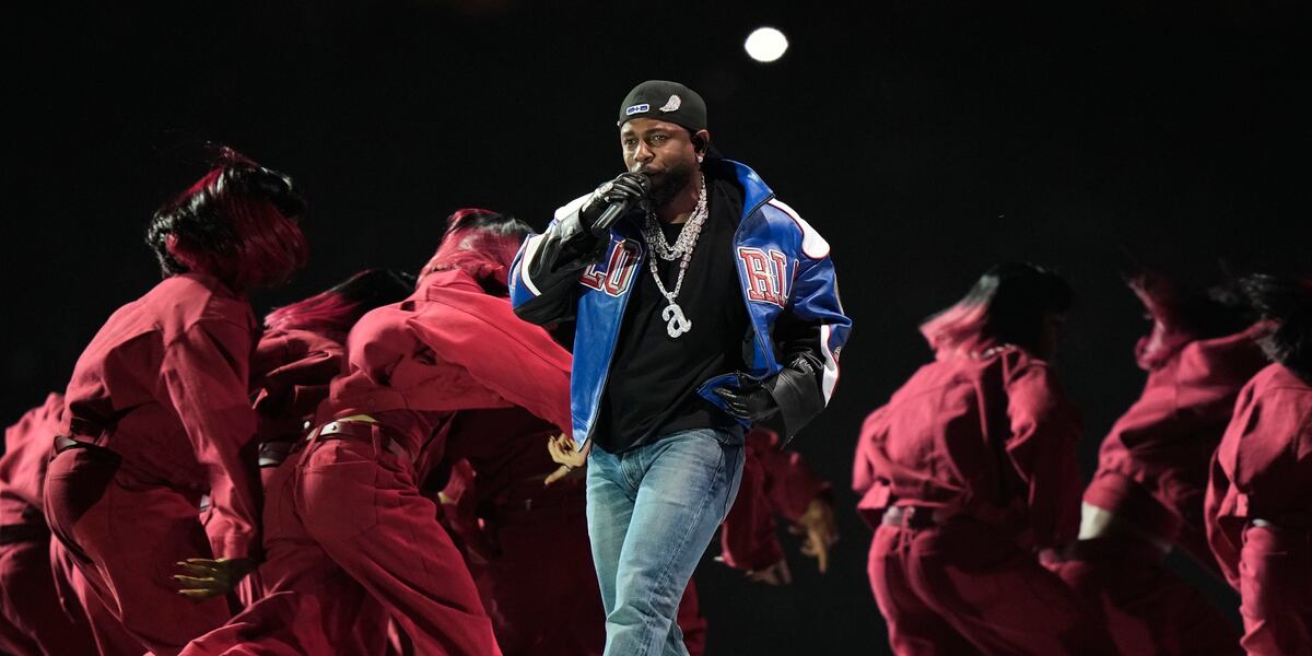 Kendrick Lamar performs Drake diss track 'Not Like Us' at the 2025 Super Bowl Halftime Show