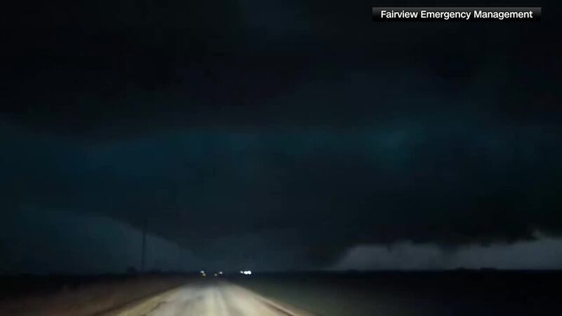A tornado killed a mother and daughter in Oklahoma as a powerful storm system pushed through.