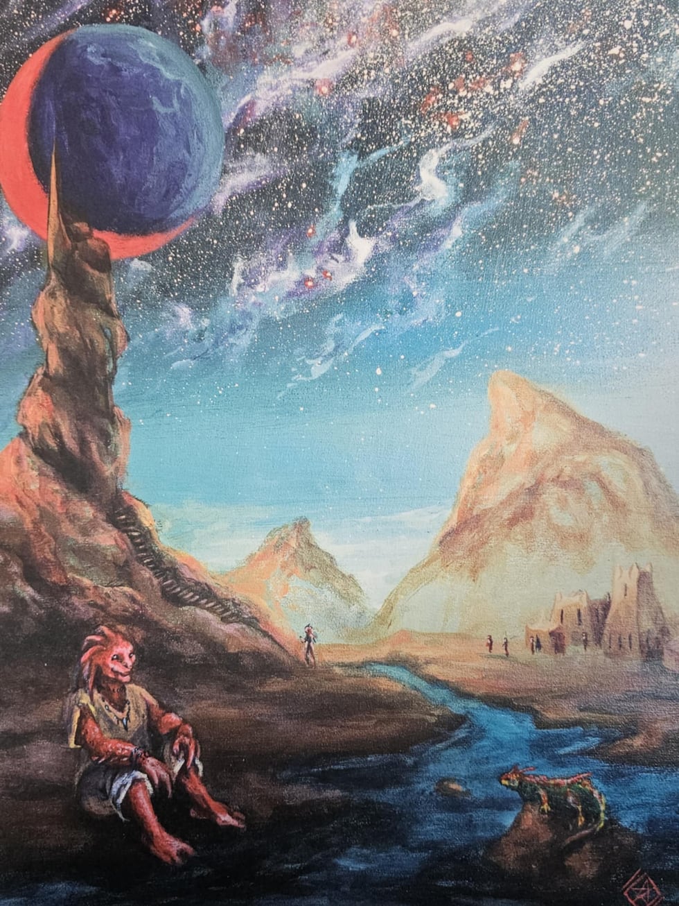 Shreveport artist Star Williams paints old-style sci-fi fiction art. One character of hers has...