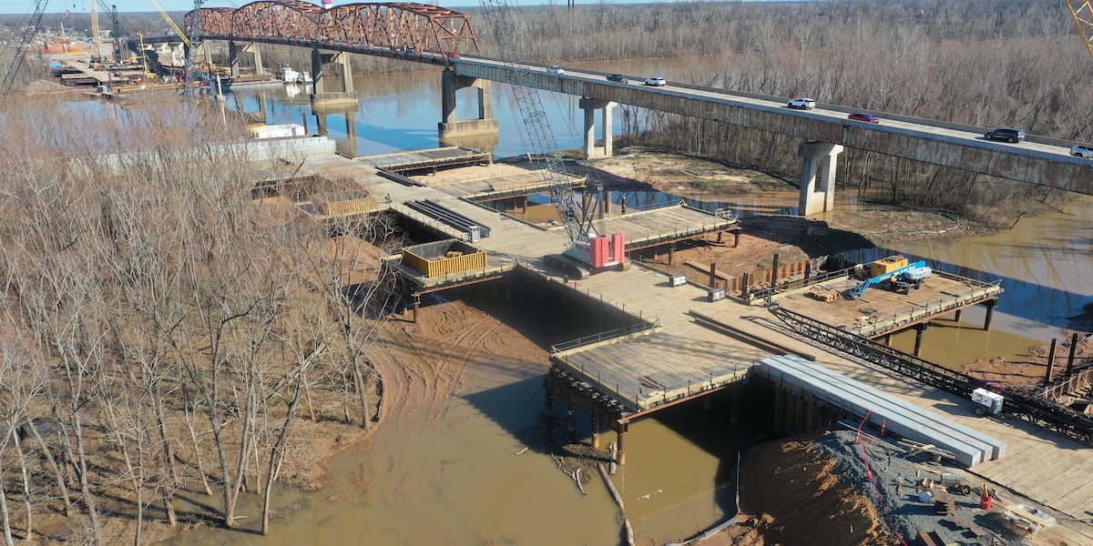 Davis Reed Construction Status Work continues on new Jimmie Davis Bridge in Shreveport-Bossier