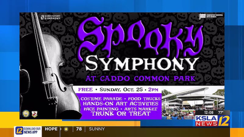 Coming up is the Spooky Symphony at Caddo Common Park.