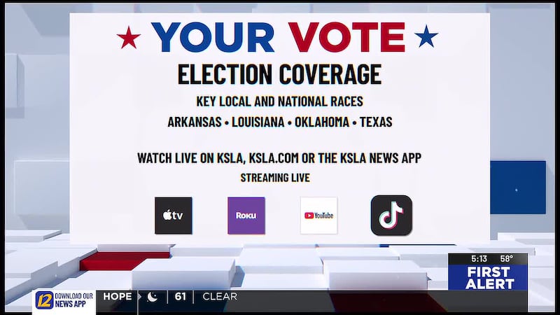Watch election coverage of key local and national races LIVE on KSLA News 12!