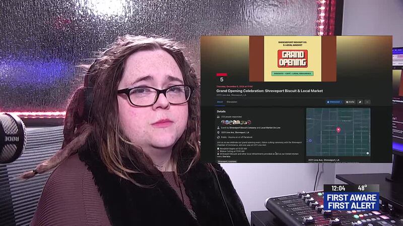 A grand opening is being held for the new Shreveport Biscuit and local market on Line Avenue.